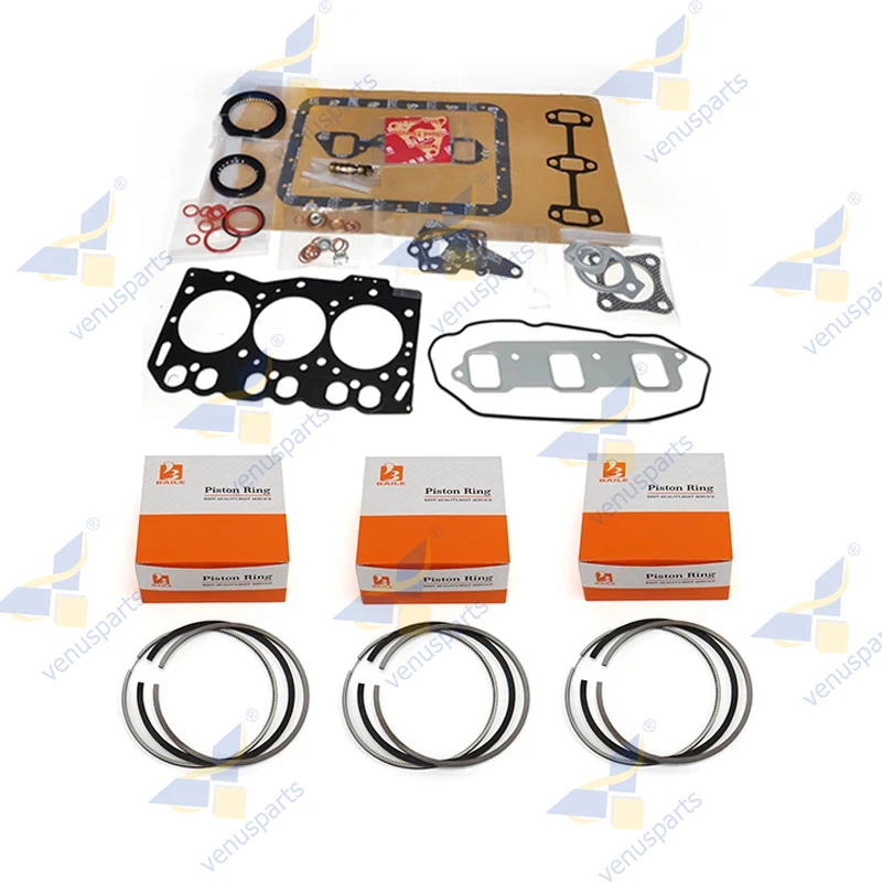 

For Yanmar 3TNE78 Full Gasket Kit Set + Poston Ring Engine Overhaul Rebuild Kit