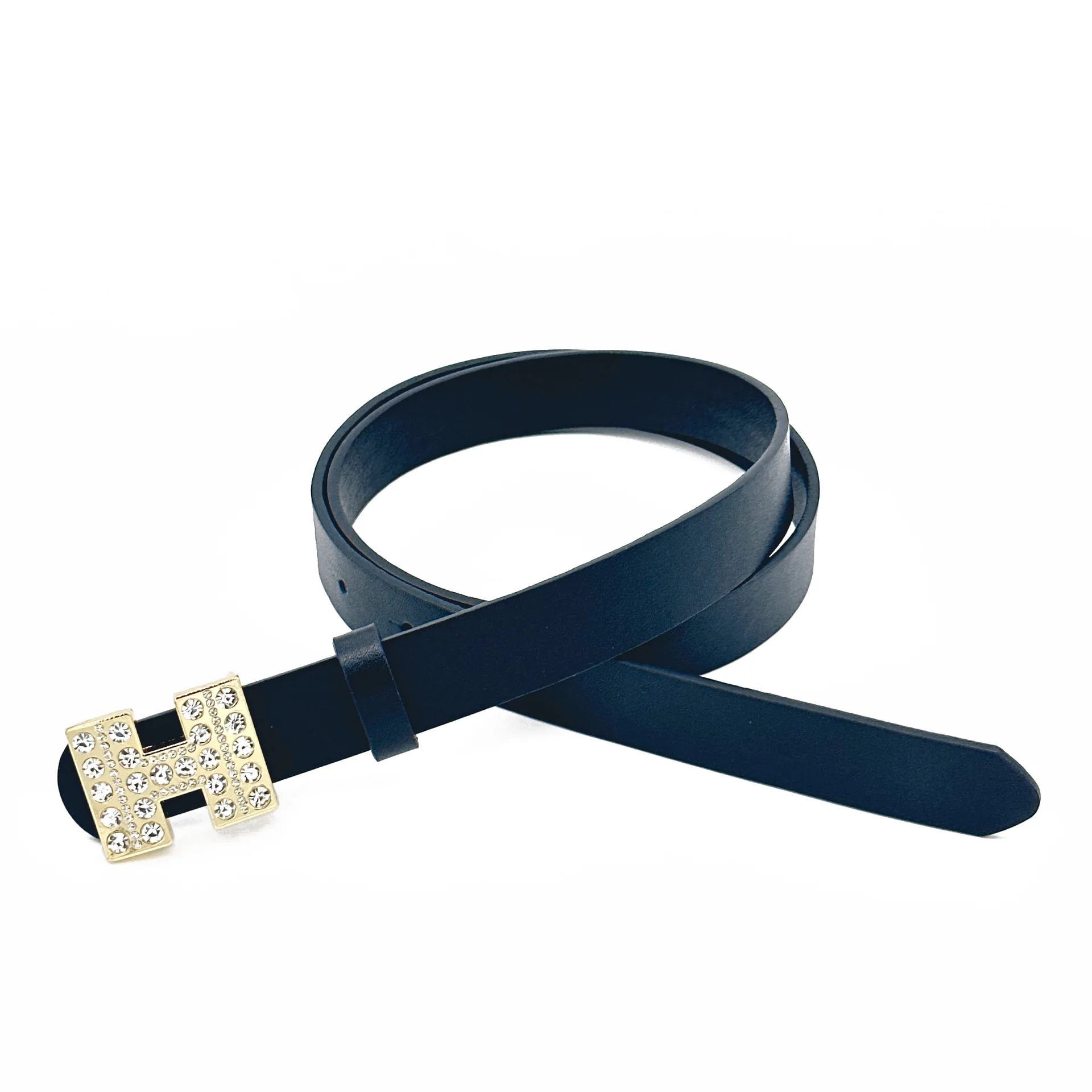 เข็มขัดแฟชั่นสตรีดีไซน์นิชขนาดเล็กจับคู่กับกางเกงยีนส์เข็มขัดอเนกประสงค์เข็มขัดบาง