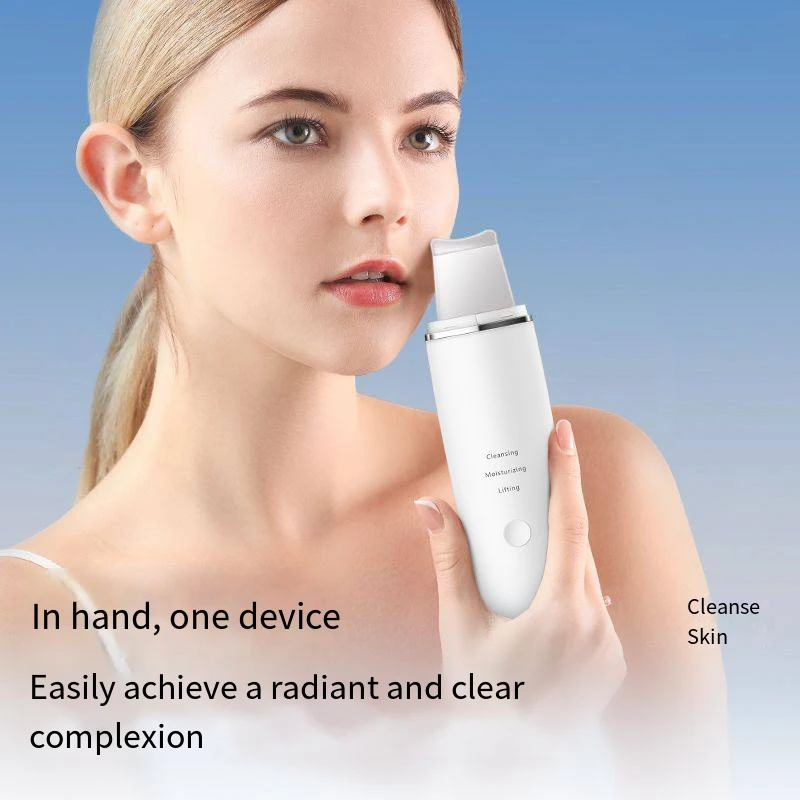 Gezichtshultrasone mee-eter verwijderaar voor poriënreiniging. Reinigingsapparaat voor het verwijderen van mee-eters en acne. Diep reinigend hulpmiddel