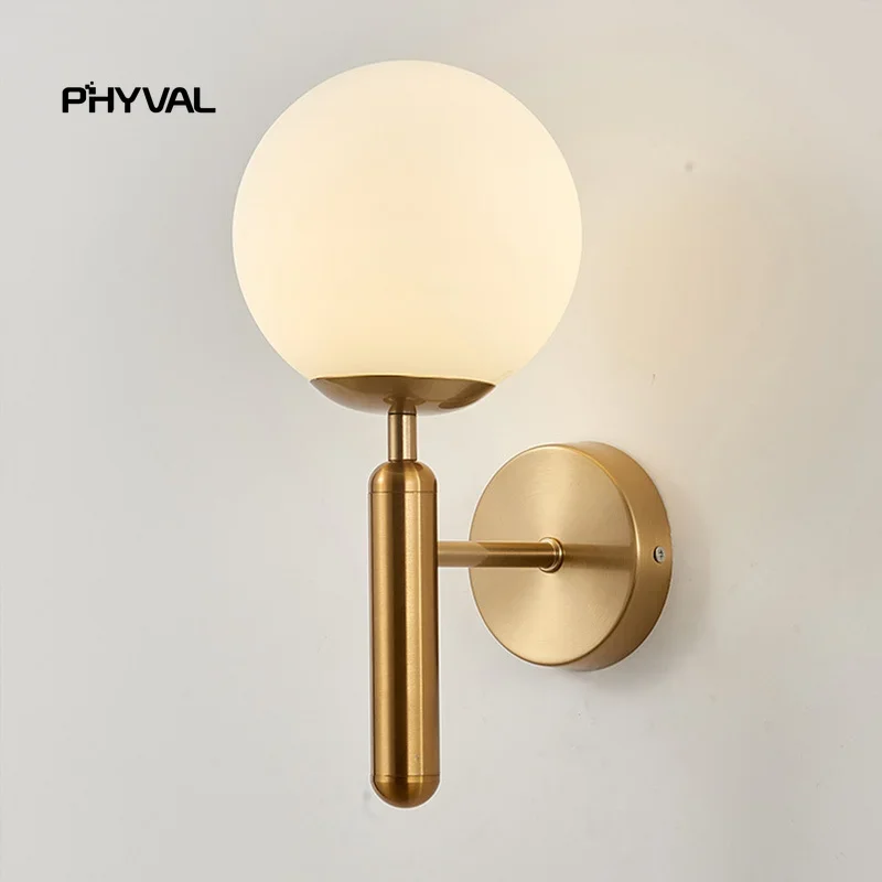 aderente de parede led gold glass globe luz morna nordica aderente para quarto sala de estar cozinha bar sotao varanda moderno 01