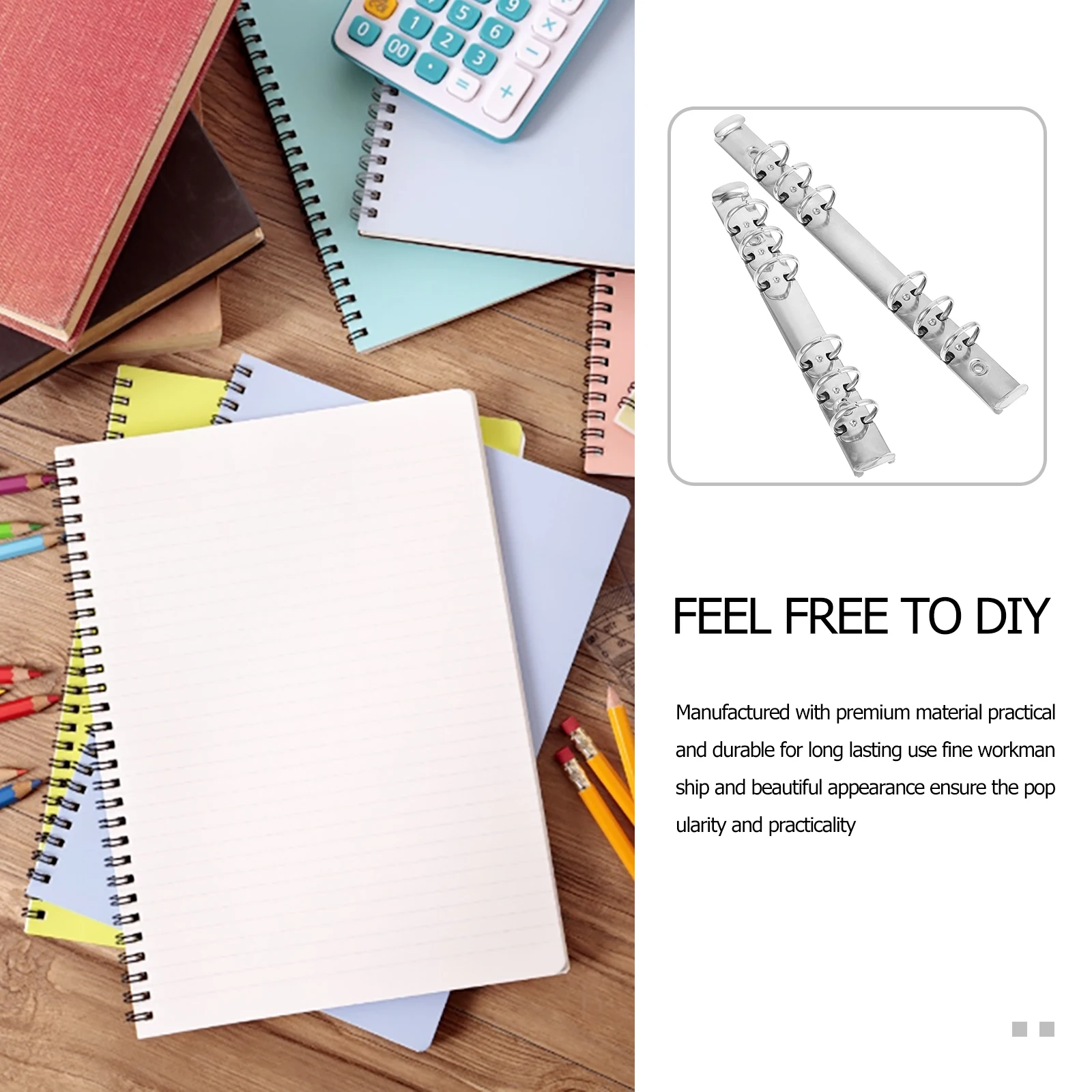 

4pcs Loose Leaf Binder Rings Creative Stationery Supplies Practical Segmented Binder For School Office Scrapbook File Organizer