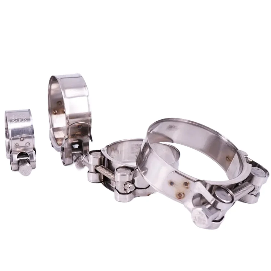 

304 Stainless Steel Adjustable Heavy Duty Hose Clamp EU Type Pipe Clamp Tube Fitting Fastener Tool