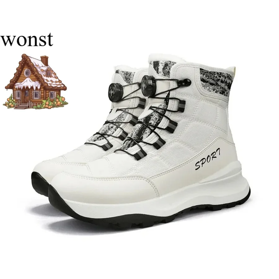 

Men Boots Platform Shoes Winter Keep Warm Thigh High Snow Boots Outdoor Ladies Slip on Comfortable Waterproof Fur Femme Boots