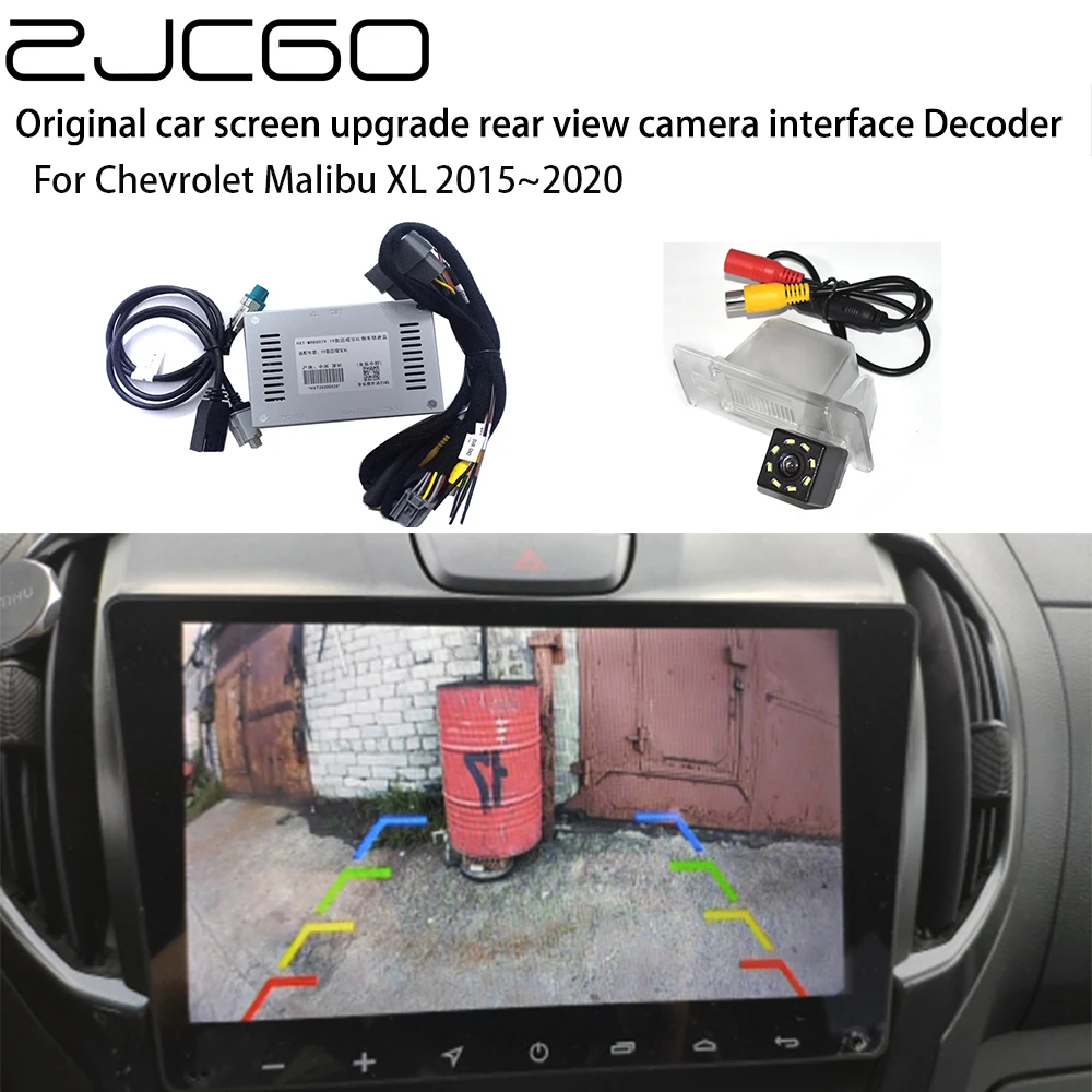 ZJCGO Carro Traseiro Reverso Bakcup Câmera Auto Digital Decodificador Box Interface Adaptador Para Chevrolet Malibu XL Equinox Holden 2015 ~ 2020