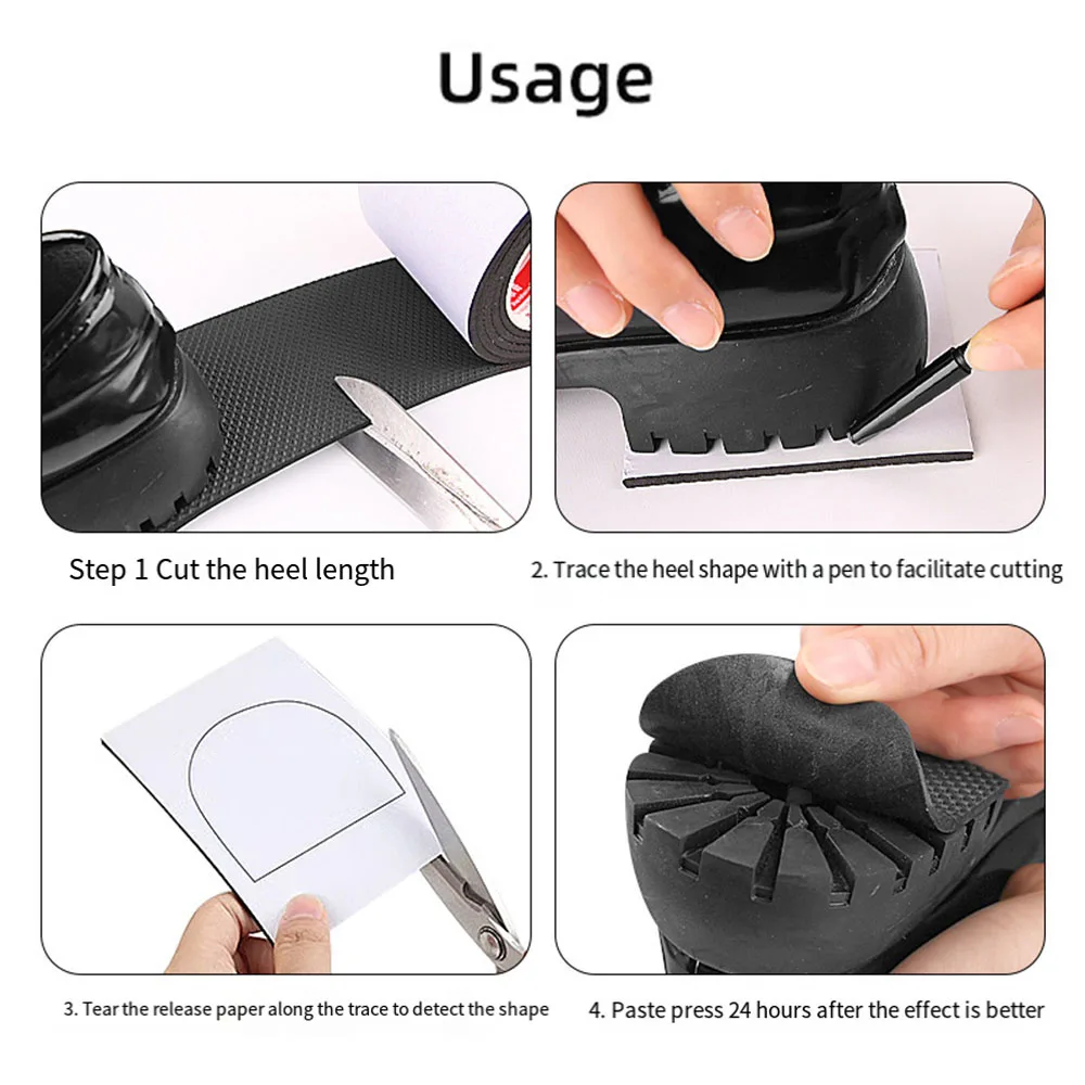 Mute Cushion Shoe Sole Anti-slip Sticker Rubber Forefoot Pads Repair Outsoles Self-adhesive Sticker High Heel Care Bottom Patch