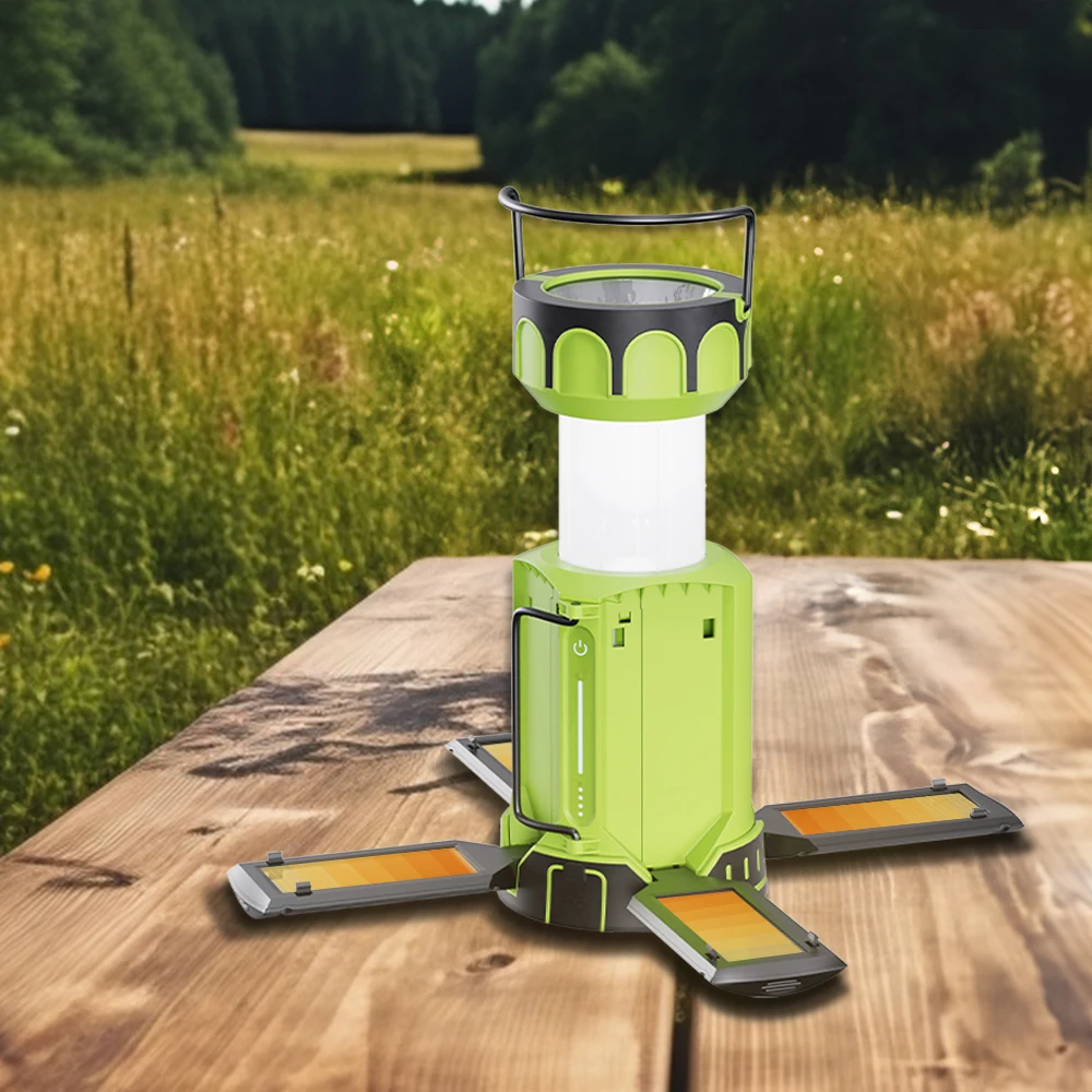 

Factory Wholesale Custom Magic Cool Multifunction Outdoor Rechargeable Solar Power Camping Torch Lights Power