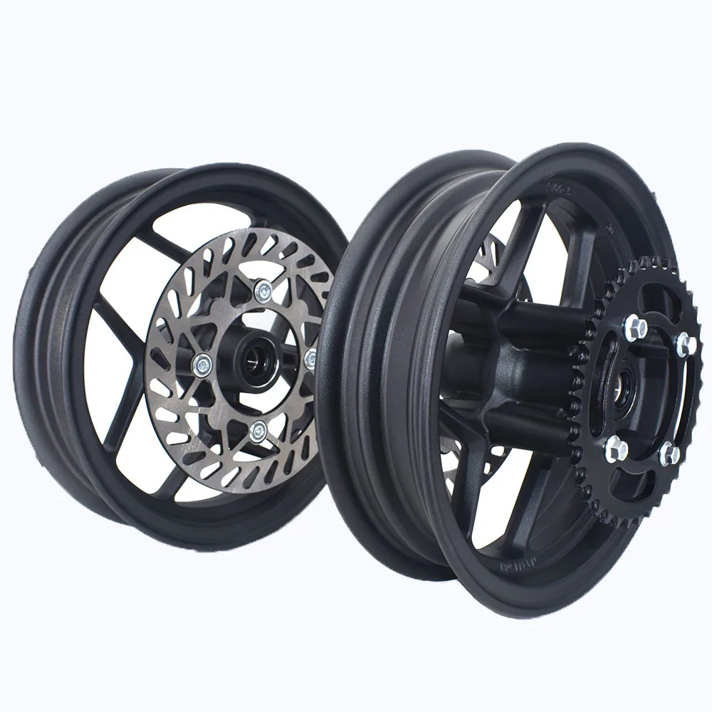 

10inch Front And Rear Rims With Brake disc Plate 190MM and Sprocket #420 For Dirt Pit Bike Refitting Racing Bike Wheels