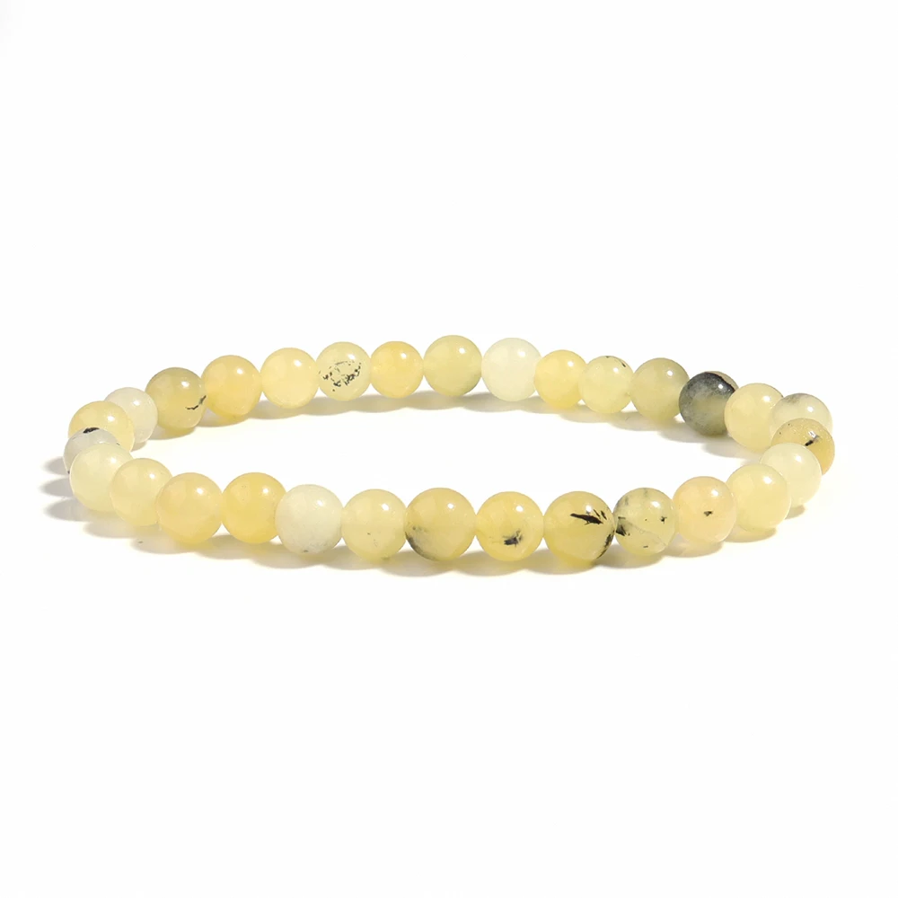 OAIITE Yellow Opal bracciale donna Natural Quartz Crystal Opal Bead bracciale Fortune bracciale uomo Reiki Pulse Jewelry Gift