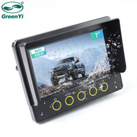 GreenYi Waterproof IP68 Car 7 Inch Monitor Vehicle 2 Channel IPS Screen Support AHD1080 For SUV Pickup Vehicle Truck Bus RVs Van