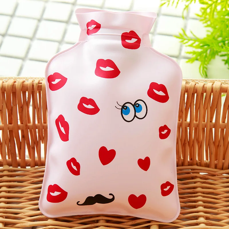 Pvc Hot Water Bottle Mini Cartoon Water Injection Hot Water Bag Size Hand Warmer Water Injection Hot Water Bottle