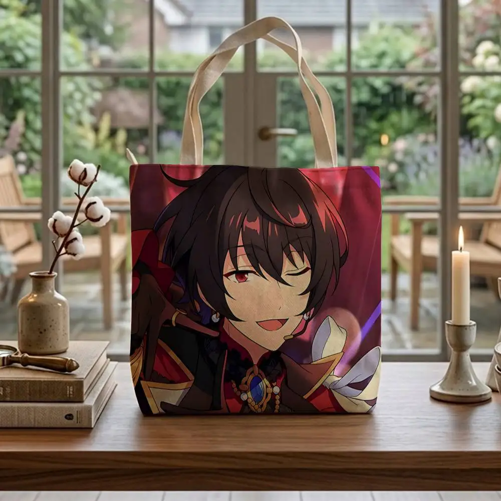 Knights Team R-Ritsu Sakuma  Storage Bags Waterproof Canvas bags suitable for going to class, shopping, gifts, and commuting