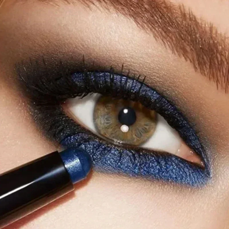 Bâton de fard à barrage nacré imperméable, longue durée, paillettes brillantes, crayon à barrage nude, outils de maquillage pour les yeux, 15 couleurs, 256