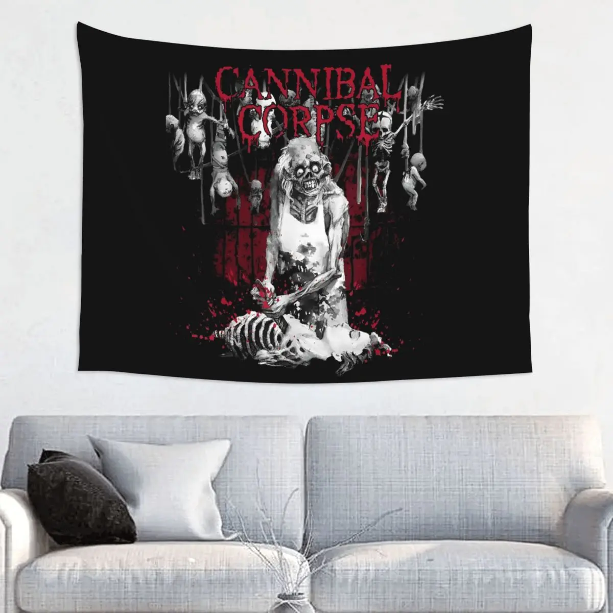 Cannibal Corpse Butcher Tapestry Wall Hanging Hippie Polyester Tapestries INS Wall Blanket Wall Decor Wall Cloth