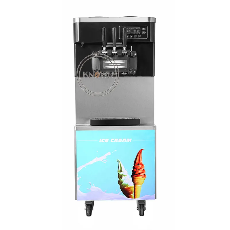 25L capacity free shipping vertical 3 Flavor Soft Ice Cream Machine/ice cream soft machine for Sale with special price