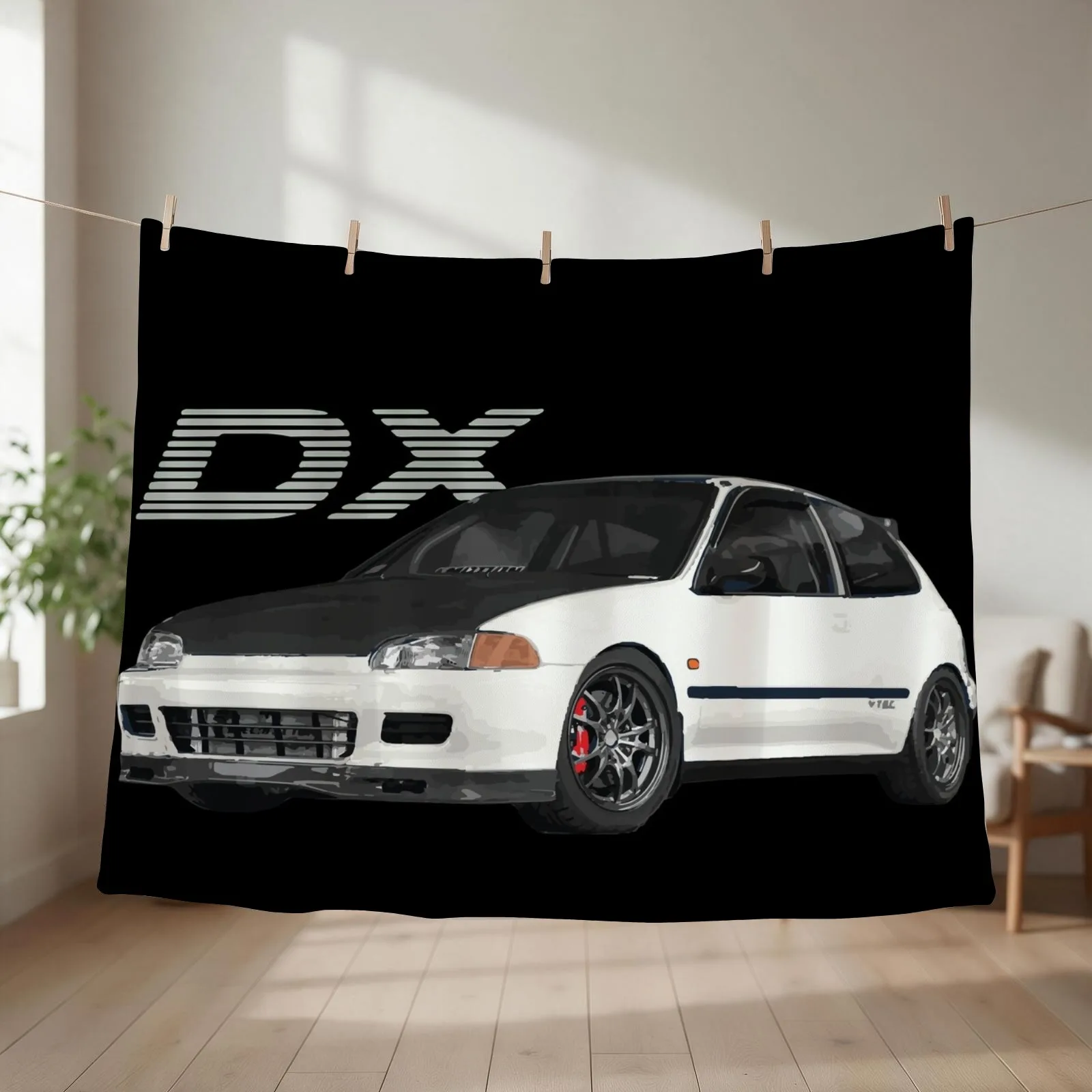 EG hatch B16 DOHC VTEC Throw Blanket couch cozy soft plush fuzzy picnic outdoor blanket