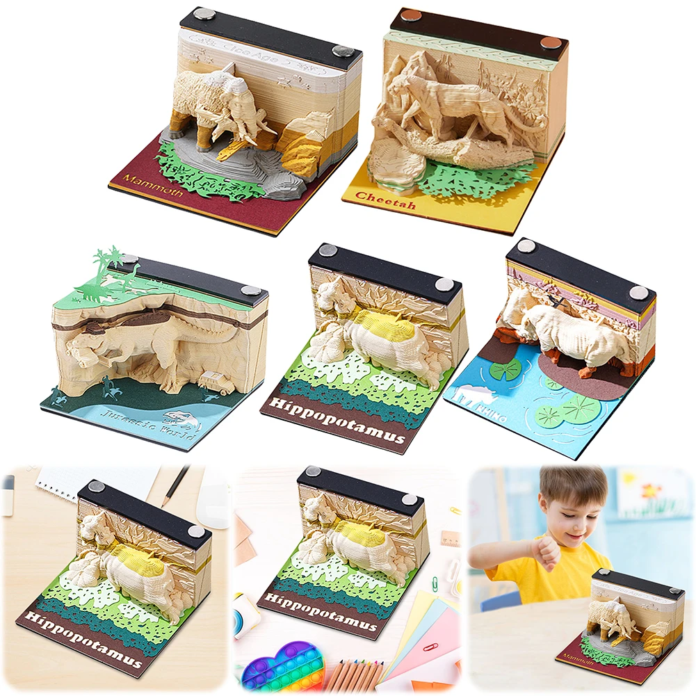 2025 Tear Away Calendar Panoramic Hand-Torn Paper Carving 3D Art Calendar Paper Carving 2025 Calendar Memo Pad Desktop Ornaments