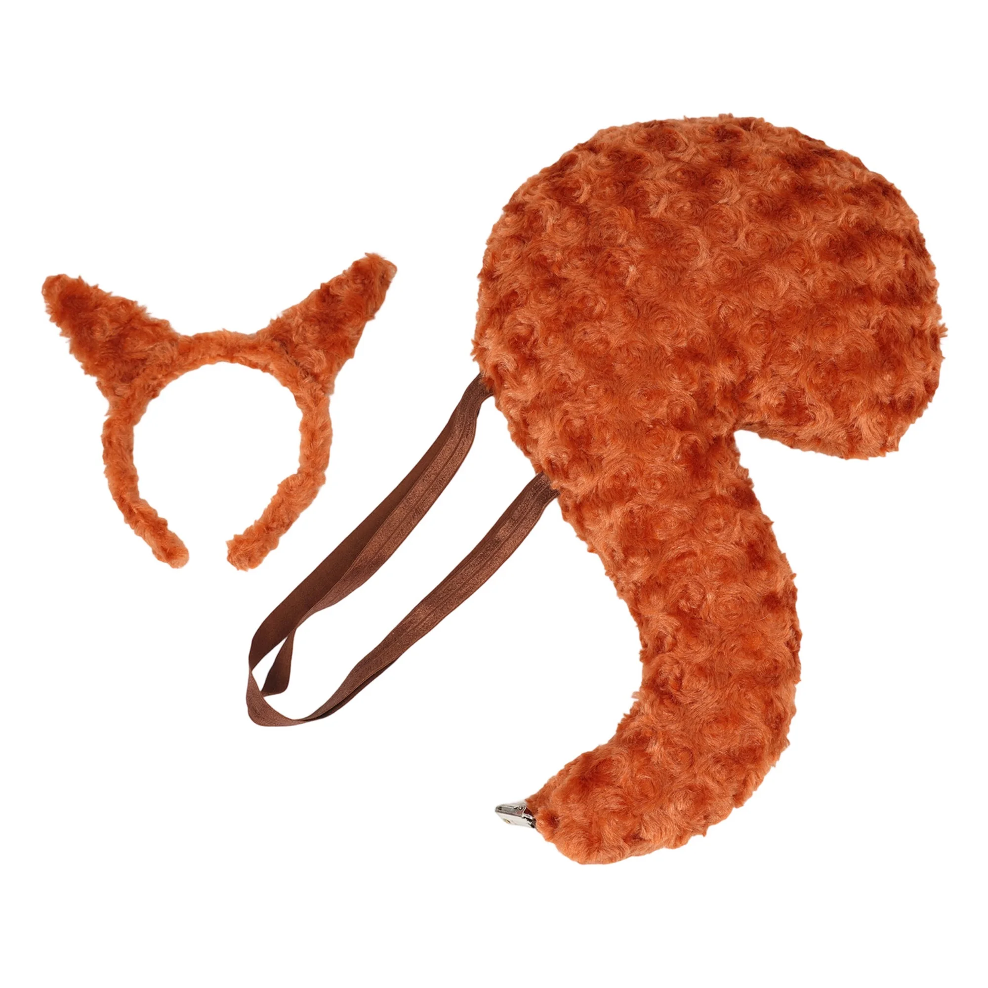 Accessoires de Costume de renard d'halloween, 2 pièces, bandeau en peluche, Kit de queue, accessoires de jeu de rôle festifs pour fête, Cosplay et déguisement