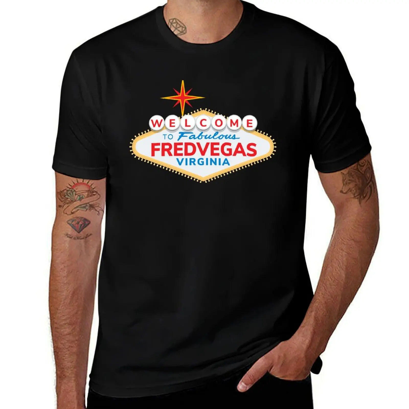 

Fredvegas (Fredericksburg, Virginia) T-Shirt Casual Soft Cotton Short Sleeve Tee