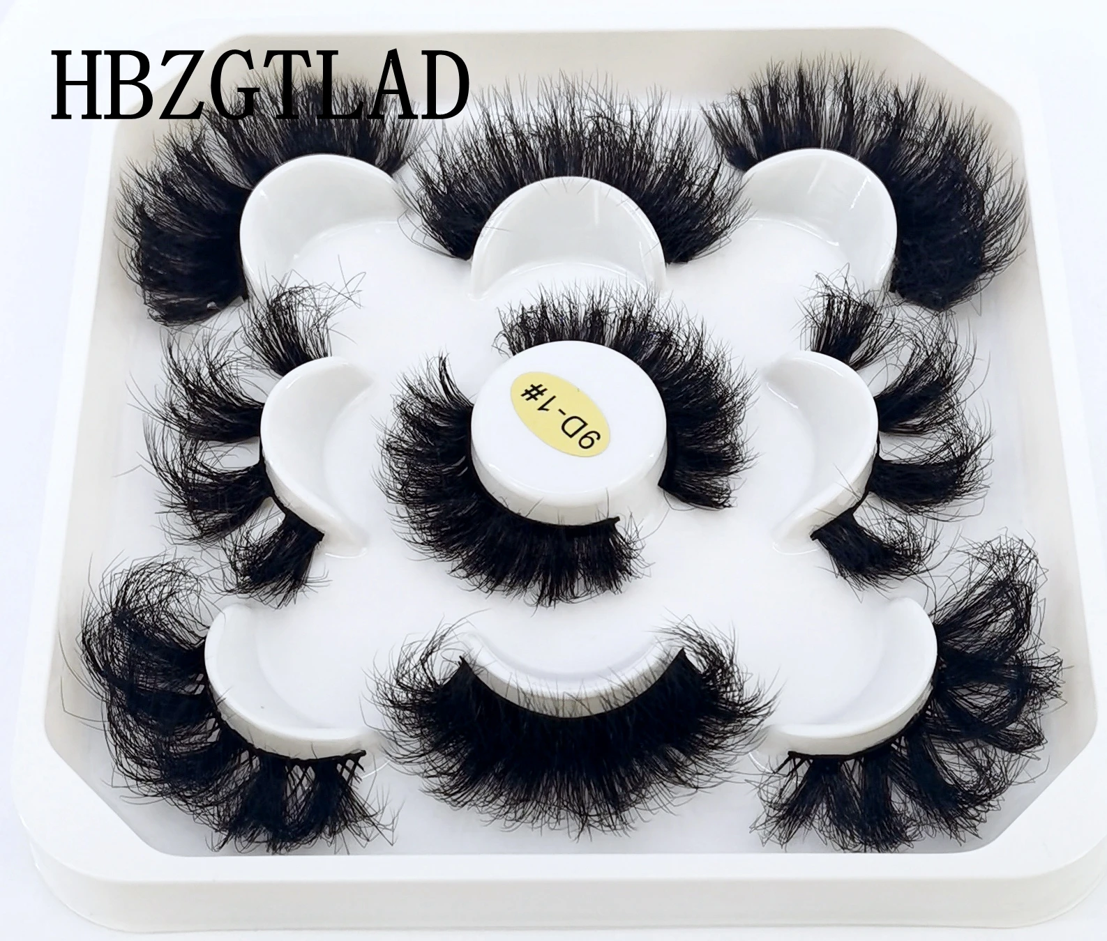 HBZGTLAD New 5 pairs 8-25mm Natural 3D Fluffy false eyelashes makeup kit Mixed Mink Lashes extension Dramatic Volume fake lashes