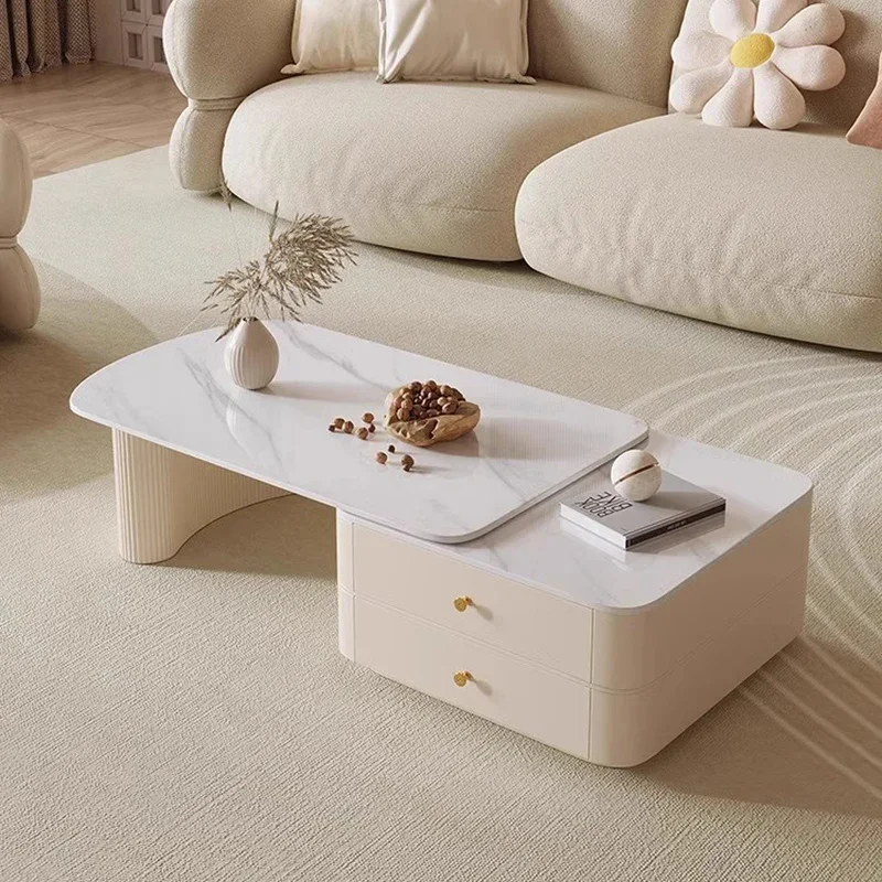 Customizable Tavolino da caffè in legno di lusso portaoggetti Nordicdecoration Soggiorno Tavolino regolabile Trasparente Couchti