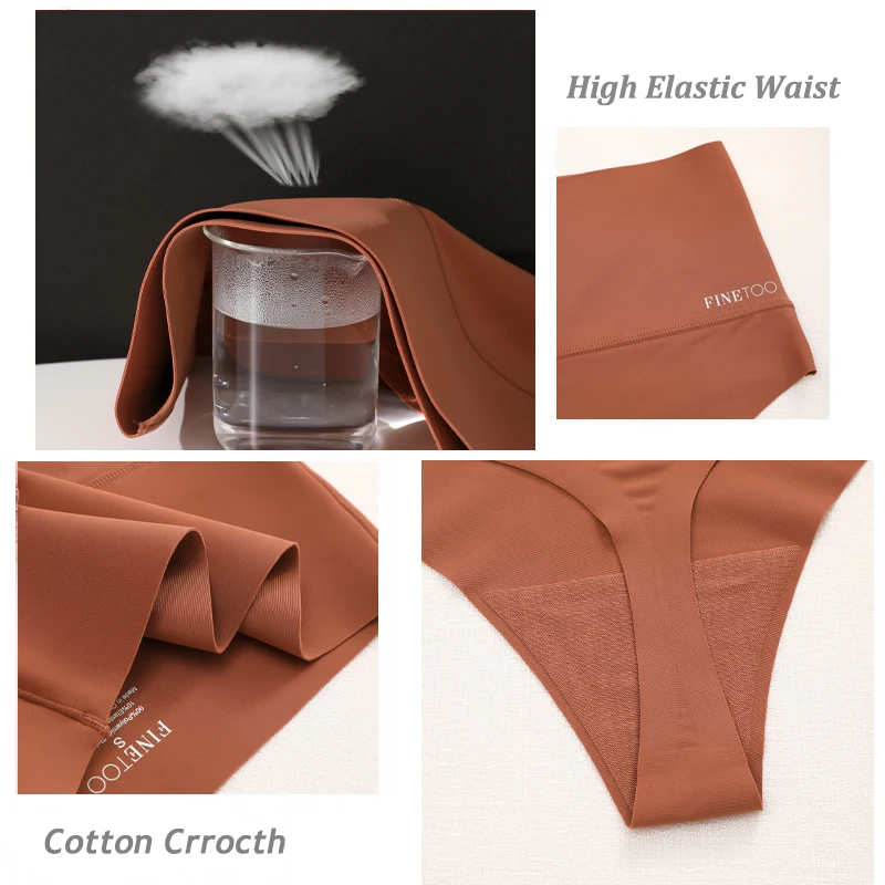 3PCS/Set Seamless High Waist Women Thongs G-String Hip Lift Body Elastic Shapin… - Image 2