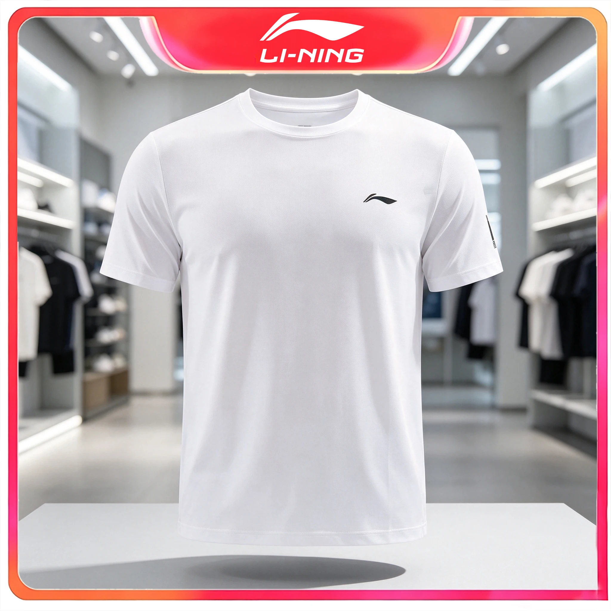 Li Ning Zero‑Pressure Bingbang T Men Short Sleeve T‑Shirt Summer Quick Dry Breathable Fitness Badminton Running Sports Top