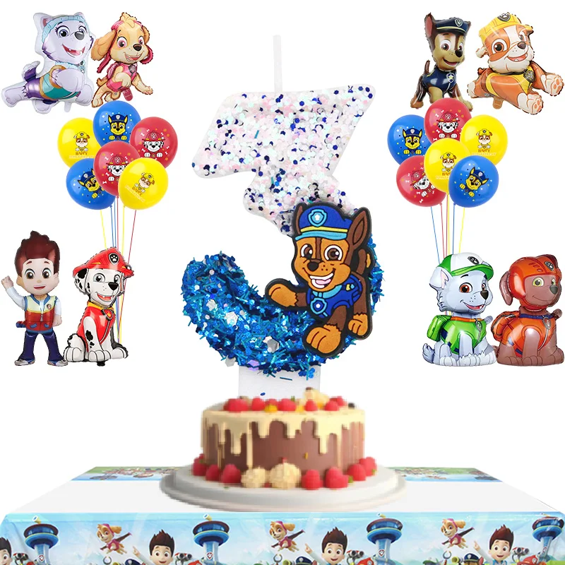 PAW Patrol Geburtstag Party Dekoration Hintergrund Kinder Kinder Event Liefert Für Geburt Banner Einweg Geschirr Chase Kerze