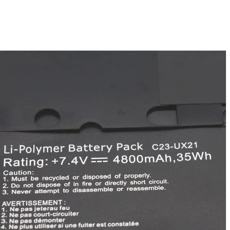 JCbatterystar C23-UX21 C23 UX21 new Laptop Battery For Asus Zenbook UX21 UX21A UX21E Ultrabook Series 7.4V 4800mAh