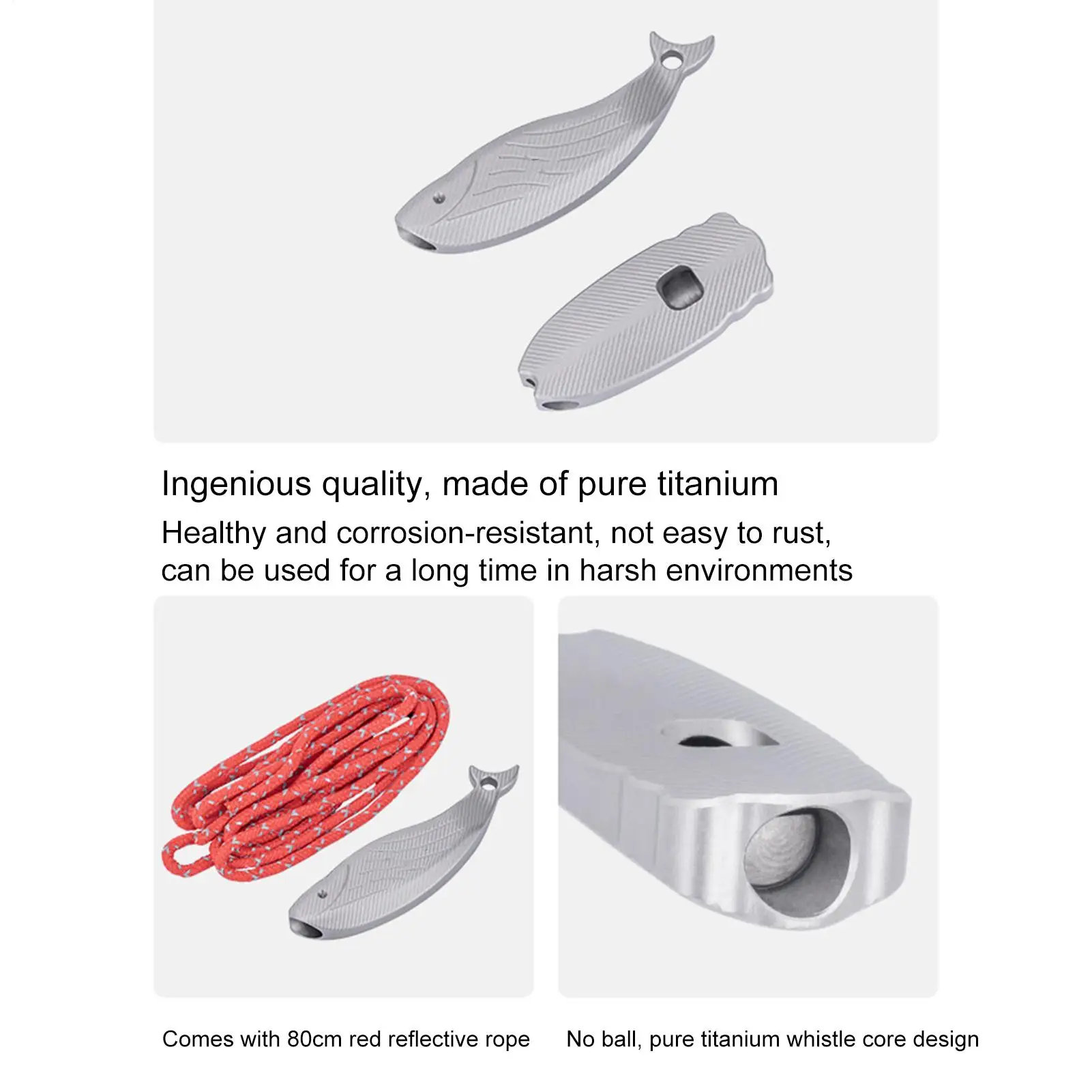 

Kayak Whistle Titanium 120db Loud Whistle Outdoor Tools For Rescue Security Travel Wilderness Adventure Backpacking Marine