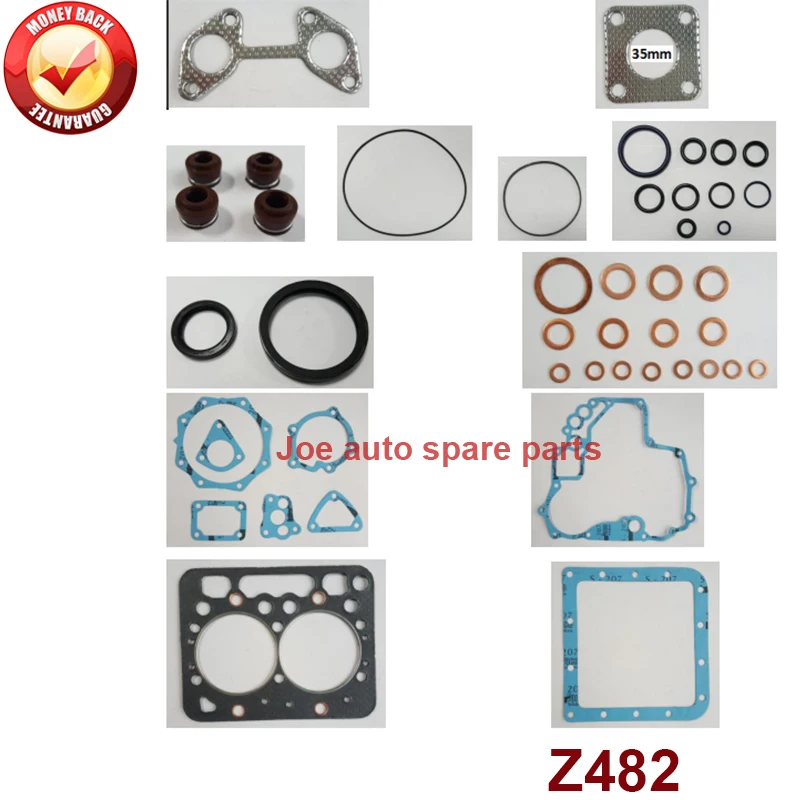 complete repair Overhaul engine full gasket set kit for Kubota engine: Z482 2D66  2D67