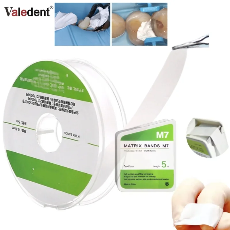 

5 м/рулон, стоматологические матричные ленты, антикоррозийные, антипригарные матричные полоски, матрицы, PTFE, сырье, пояс, стоматологические материалы Tef