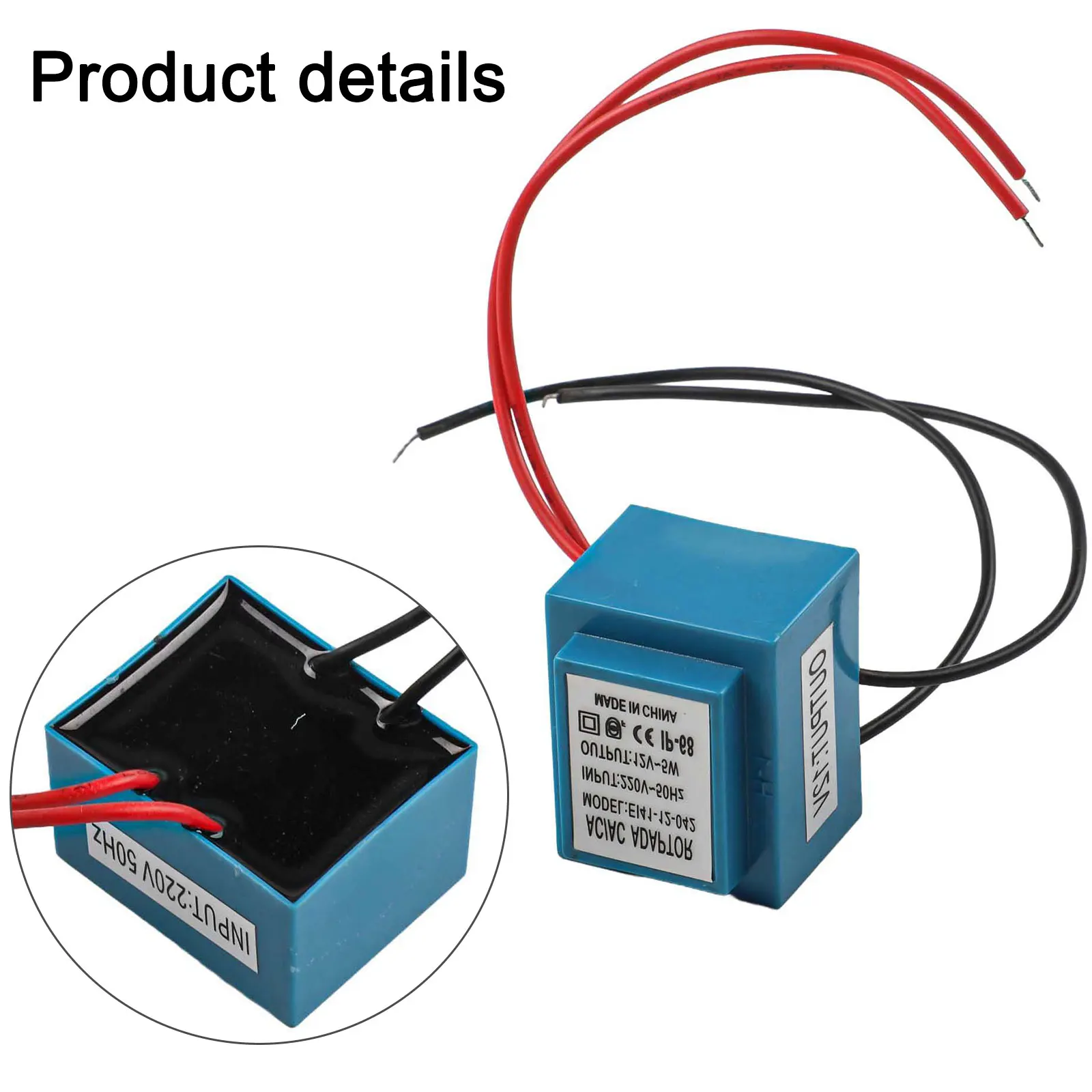 

For LED Lighting 81*50*63mm Outdoor Transformer 5W Waterproof Power Adapter IP68 LED Driver Waterproof Transformer
