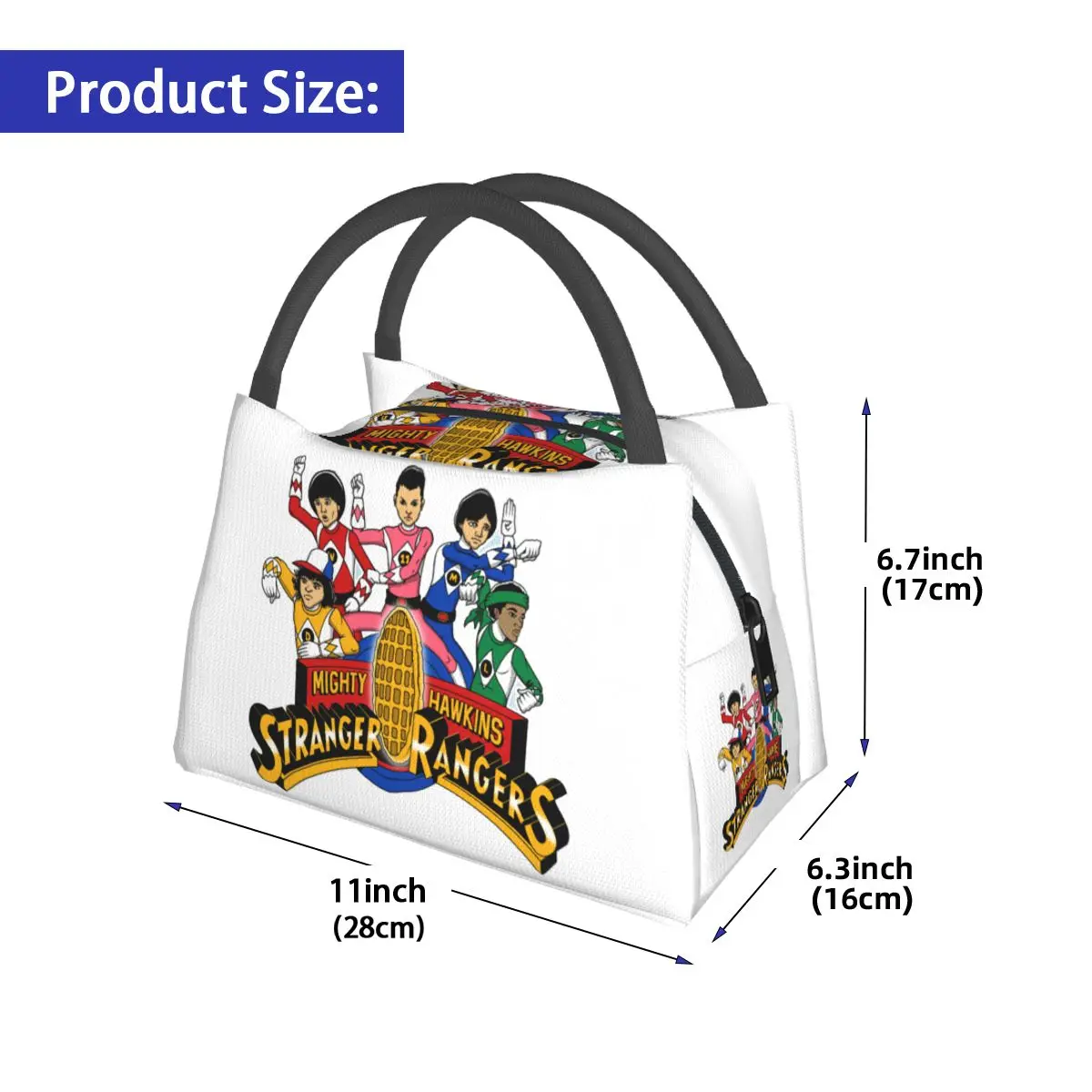 Stranger Rangers Insulated Lunch Bag for Women Kids Leakproof Food Boxes Thermal Lunch Box Tote