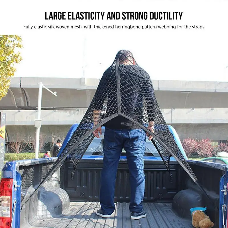 1.1 X 1.2m Heavy Duty Cargo Net Automotive Cargo Nets High Elastic Single Layer Cargo Net For Pickup Trucks Suv Small Trailer