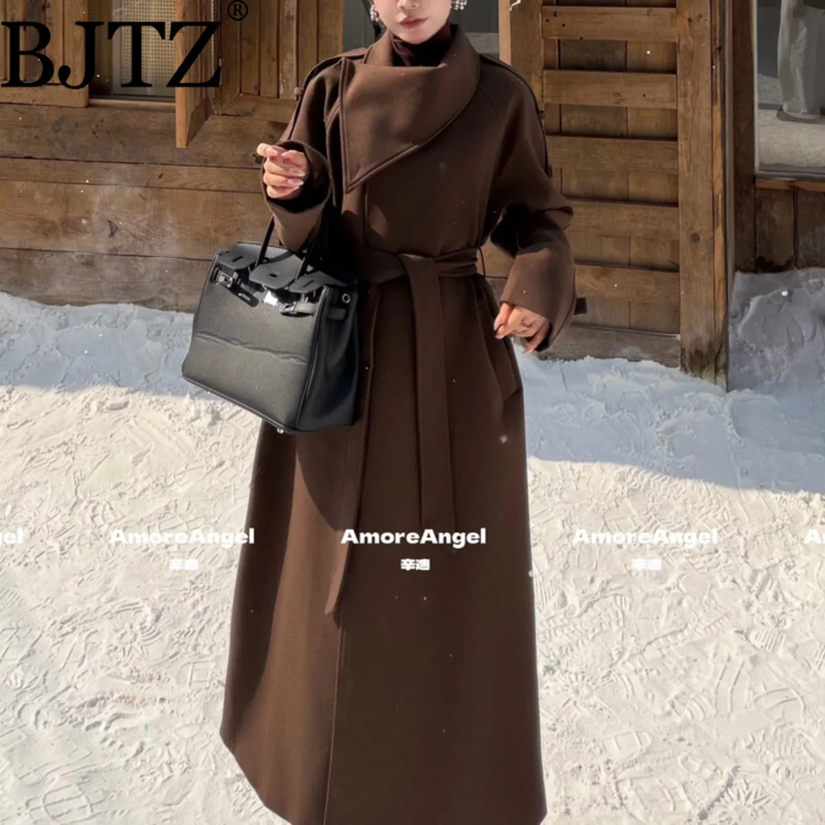 

BJTZ Och Lapel Coat Autumn 2025 Fashion Designer Comfy Premium Quality Elegant Minimalist Structured Casual