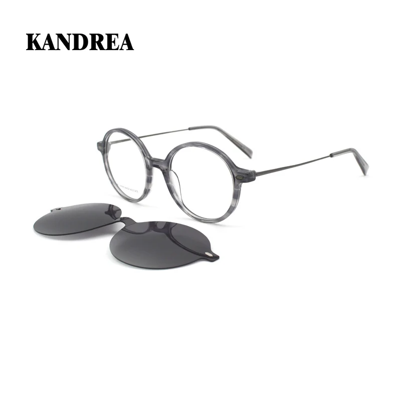 

KANDREA Metal Round Vintage Sunglasses Women Man Magnetic Glasses Clip on Brand Designer Optical Myopia Eyeglasses Frame C3019