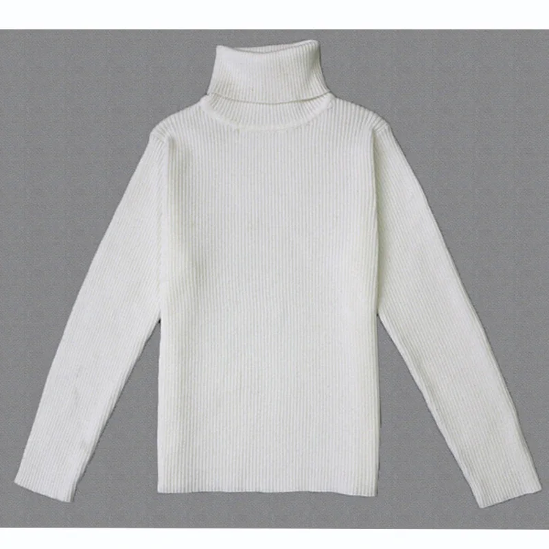 2024 Autumn Baby Boys Girls Turtleneck Sweaters Pullovers Kids Clothes Winter Boys Knitted Bottoming Sweaters Vetement Enfant