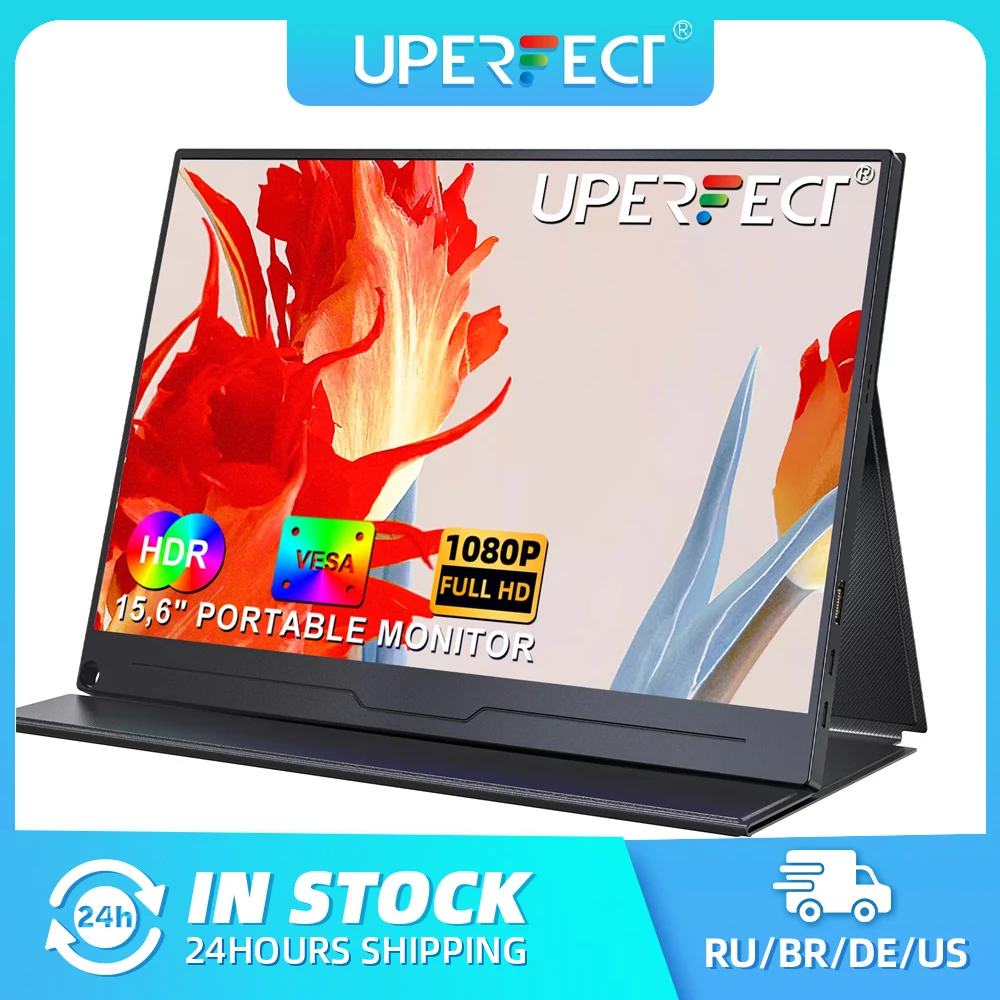 Imagem -01 - Uperfect 15.6 1080p Monitor de Jogos Portátil Ultra-fino Hdmi Usb c Extensor de Tela com Vesa para Samsung Dex Laptop pc Telefone Mac Xbox Ps4 Switch uperfect 156 1080p monitor de jogos portatil ultra fino hdmi usb c extensor de tela com vesa para samsung dex laptop pc telefone mac xbox ps4 switch 01