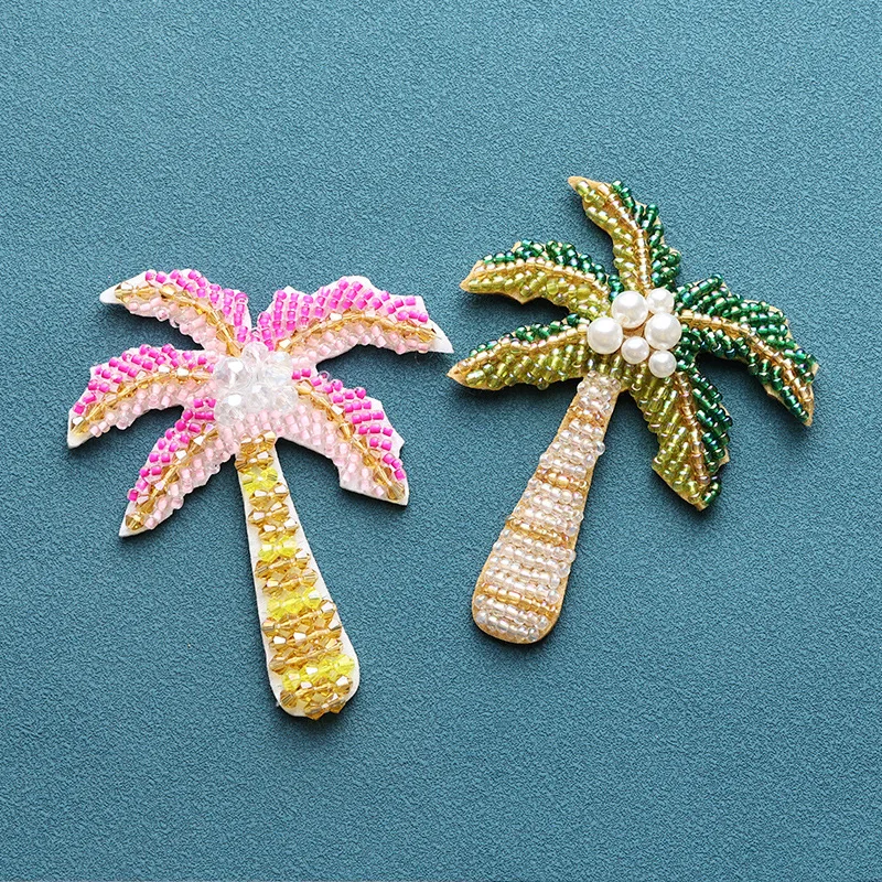 3D Cactus Eye Coconut Dolphin Patches for Clothing DIY Sew On Patches Beaded Applique Parches Bordados Para Clothing Decoration