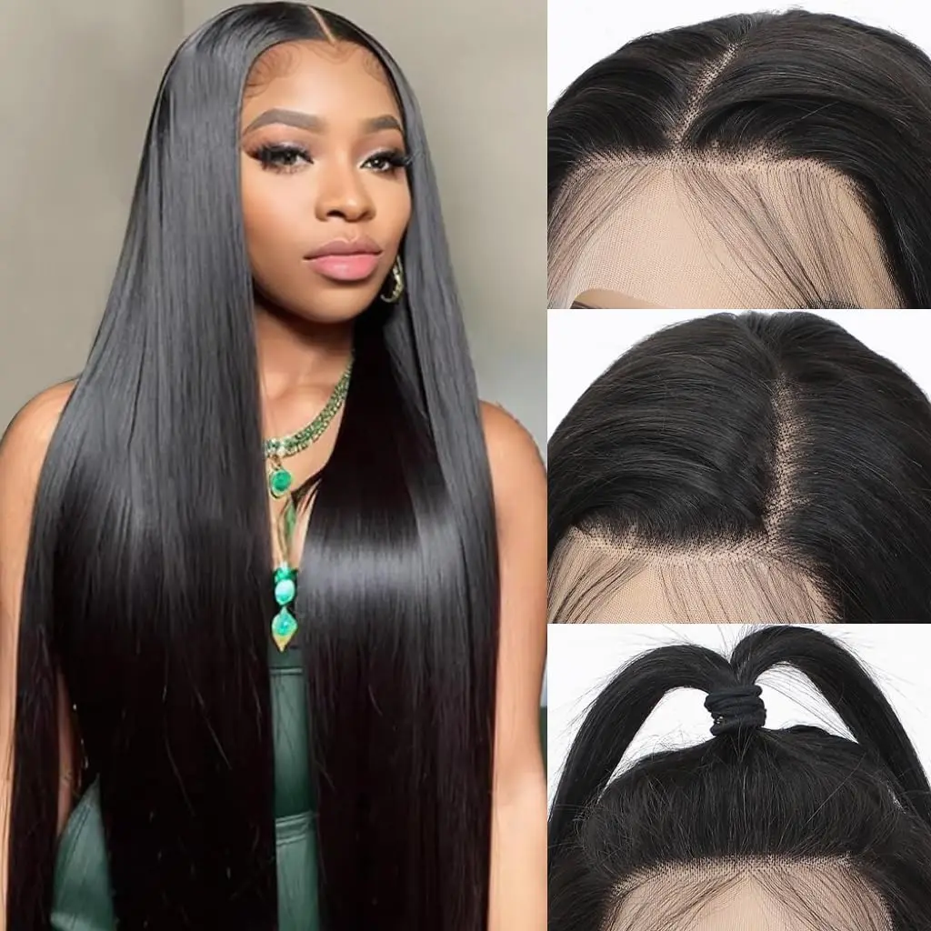 34 Inch Bone Straight 13x4 Lace Front Wigs For Women Human Hair 13x6 Hd Lace Frontal Wig 360 Brazilian Pre Plucked Lace Hair Wig