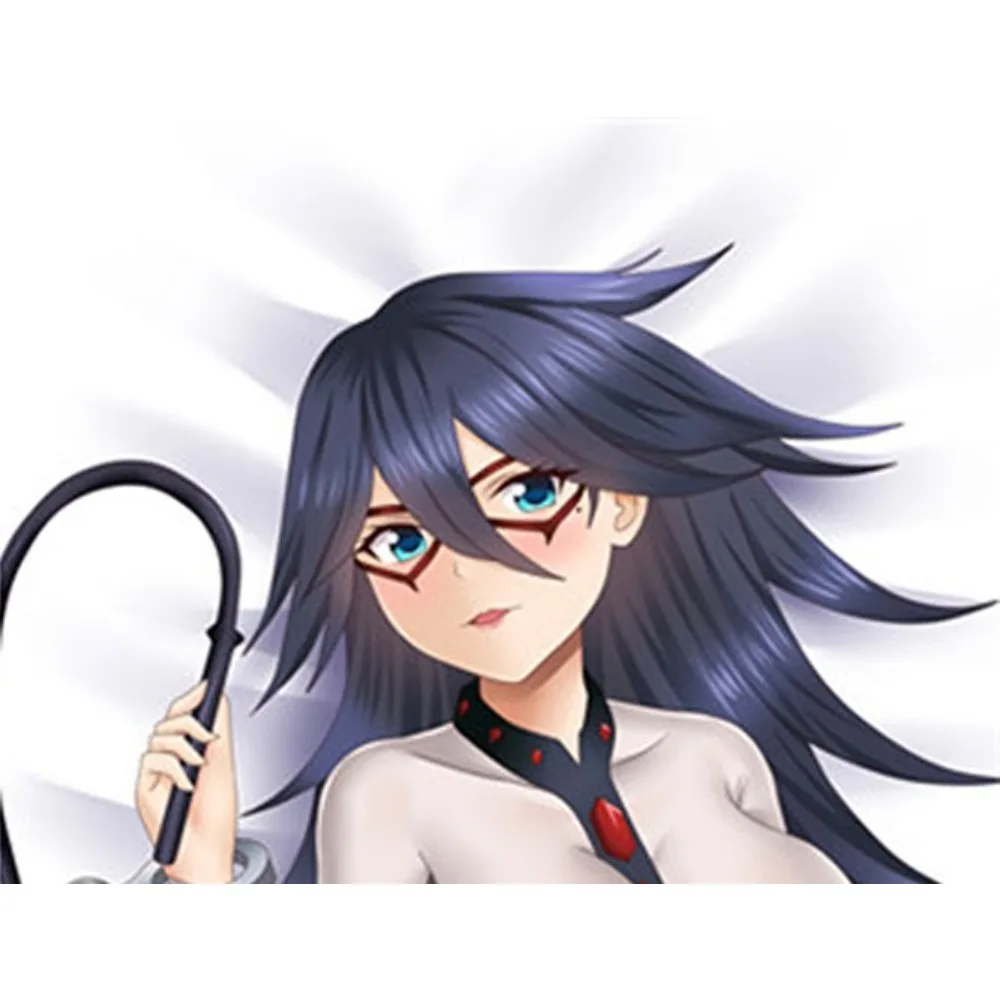 Nemuri Kayama Midnight Long‑Black‑Hair Anime Dakimakura Cover Double‑Sided Print Body Pillow Case