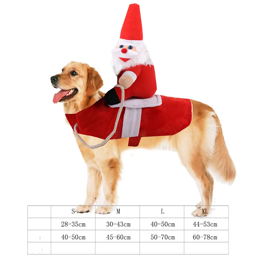 Pet Costumes Santa Claus Dog Cat Christmas Clothes Mutable Halloween Funny Costume Santa Claus Clothes Christmas Costumes