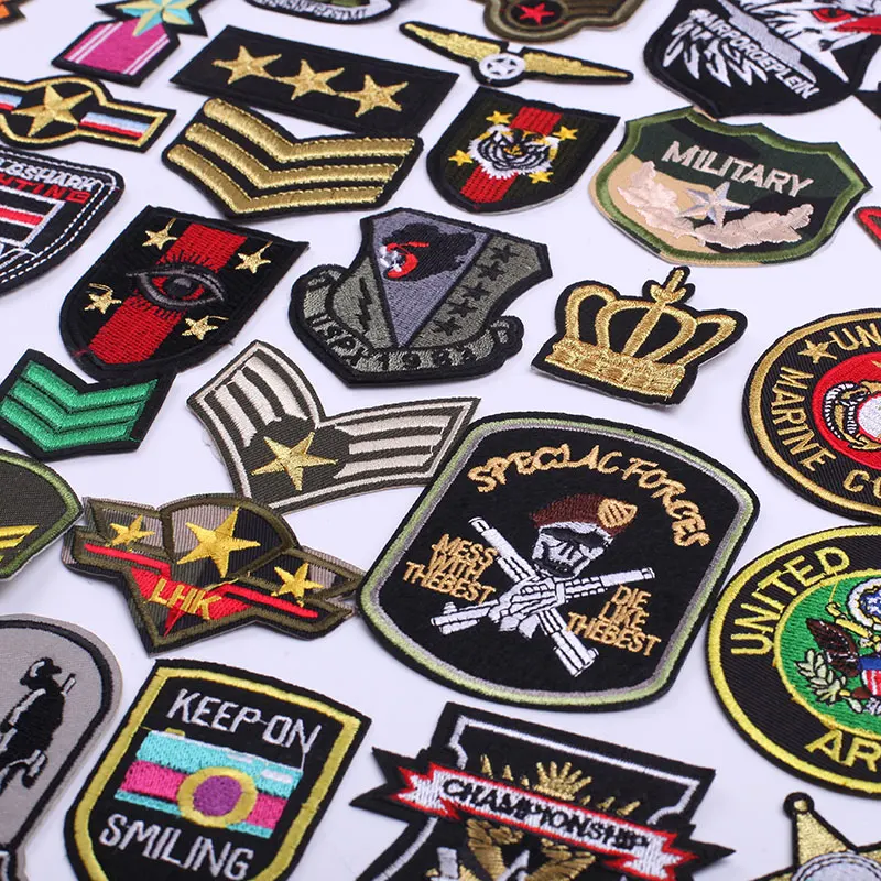 

Clothing Thermoadhesive Patches Army stickers Military Patch Iron on Embroidery patches on clothes star badges eagle crown patch