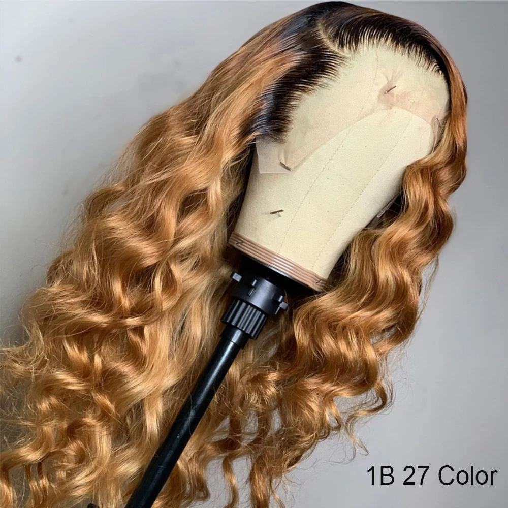 

30inch 250% Density Ombre Blond Deep Wave Jewish 5x5 Silk Base European Human Hair Wigs For Women Baby Hair Gluelesss Preplucked