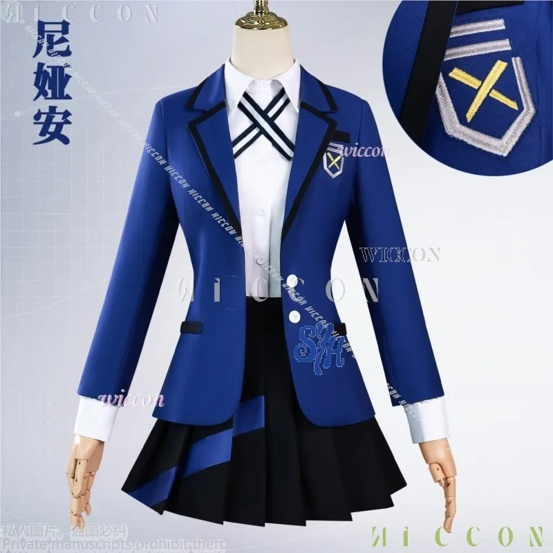 

Halloween Nyaan Uuuuu Cosplay Anime Costume JK School Uniform Dark Blue Clothing 2025 Carnival Outift Role Play