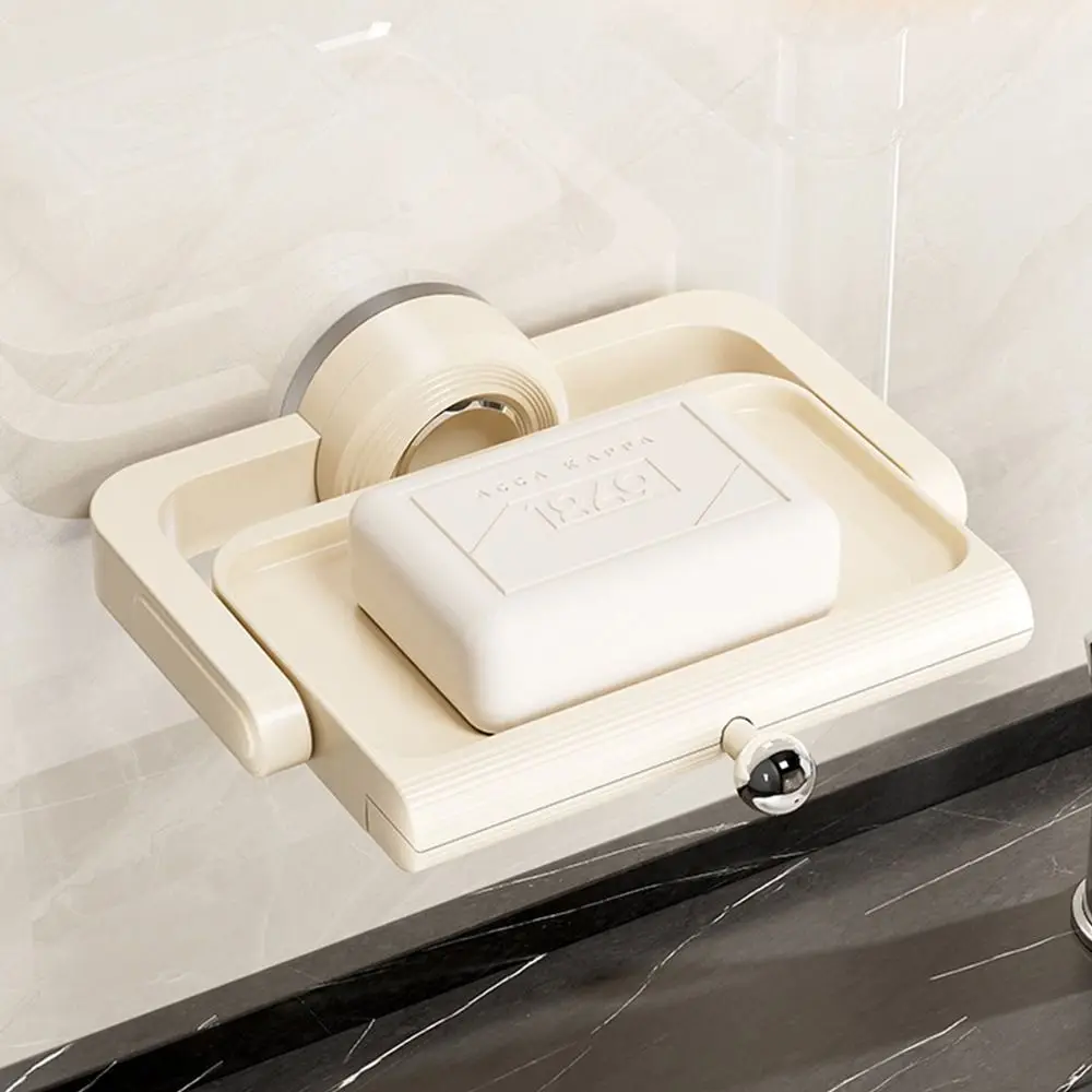 

Rotatable Suction Cup Soap Dish Wall-Mounted Multi-color Sponge Soap Box Save Space Dual-Use Bathroom Shelf Bathroom Accessories
