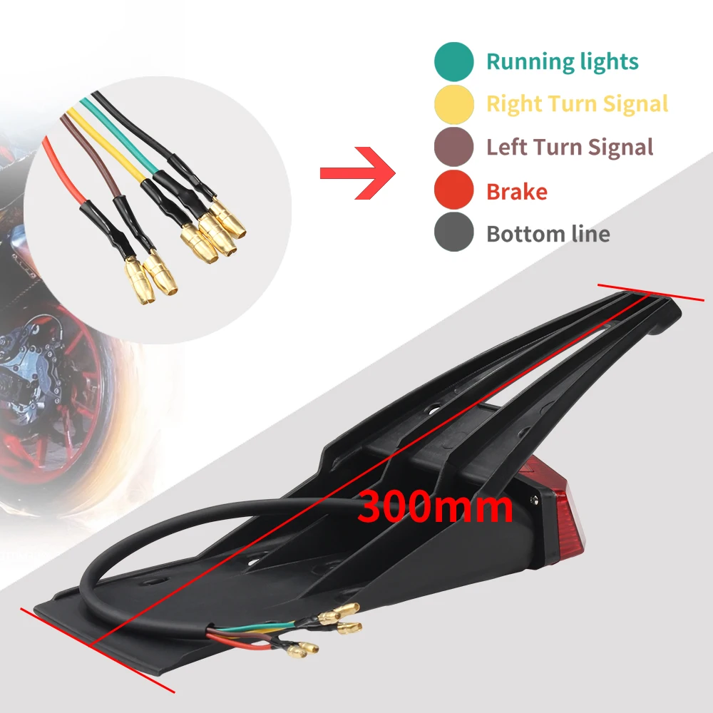 Akcesoria motocrossowe Enduro LED światło tylne dla motor terenowy motocykl tylny sygnał stopu tylne światło uniwersalne Moto motocykl tylne światło