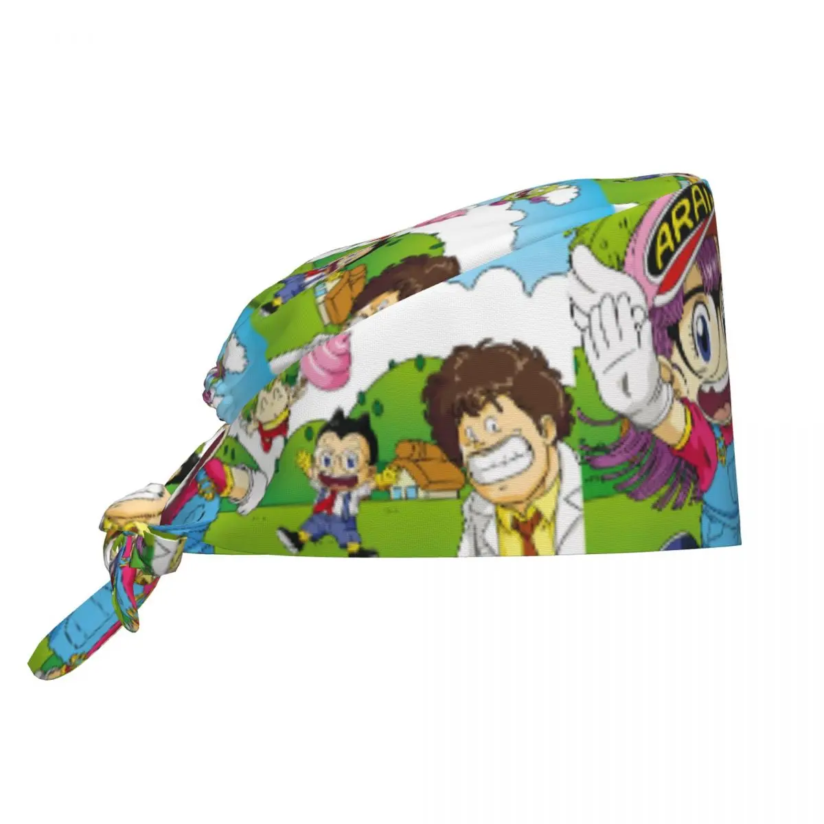 Arale Noodle Ramen belleza mascota veterinario gorra quirúrgica Norimaki Dr. Slump Anime Manga laboratorio Doctor Spa gorras de trabajo sombrero Retro Scrubs Hat