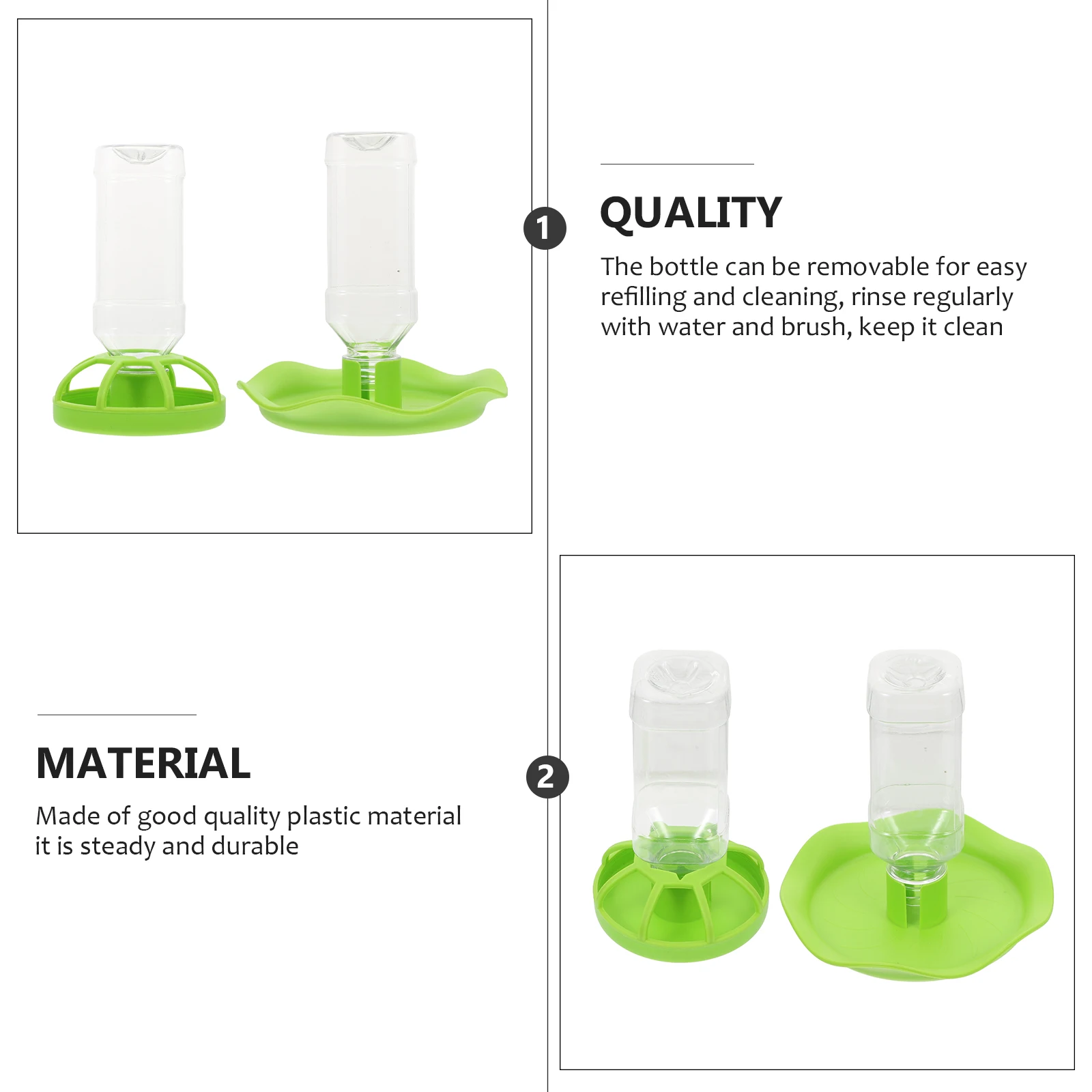 

2 set Reptile Food Bowls Feeder For Turtles Lizards Pet Supplies Feeding Dish Smooth Surface Easy Cleaning Drinking Plate Lizard