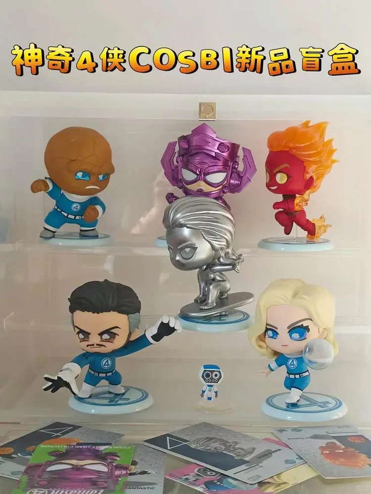 

Hot Toys Marvel The Fantastic Four First Steps COSBI Bobble-Head Collection Blind Box Minifigure Set Characters Mini Collectible